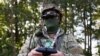 Ukraine -- An FPV drone operator undergoes a drone piloting training 