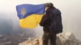  UKRAINE - Volunteers unfurled the flag of Ukraine in support of the Ukrainian sailors. Crimea, 17Dec2018