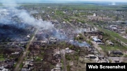 Попасная в Луганской области после продолжительных ударов российских войск, апрель 2022 года