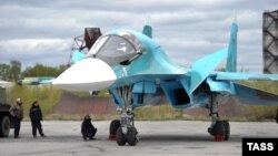 Российский тактический бомбардировщик Су-34 