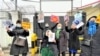 Kazakhstan – People have picket outside the Chinese Consulate in Almaty city, to demand the release of their relatives in China's northwestern region of Xinjiang. Almaty, 9 February 2021