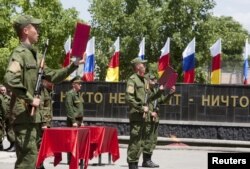 Военнослужащие Южной Осетии. Цхинвали, 5 июля 2015 года.