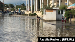 Sabunçu rayonunda yağışdan sonra 