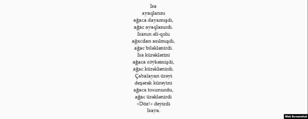 Azerbaijan - Poem by Azeri poet Asad Jahangir