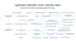 «Дерево связей» ООО «ЛИЭЛЬ-ФМ», из каталога организаций List-Org