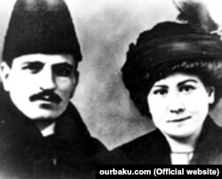 Məmməd Yusif Cəfərov və həyat yoldaşı Yekaterina Oçeorik-Paçarskaya