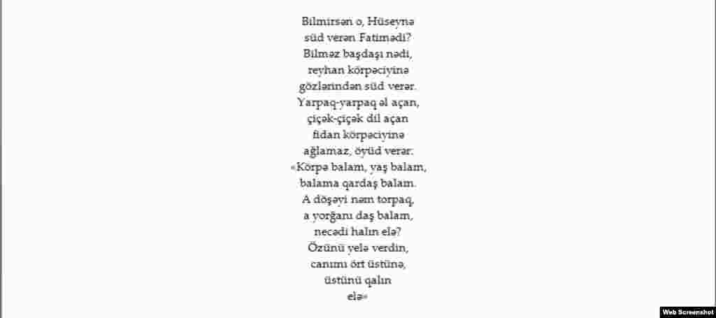 Azerbaijan - Poem by Azeri poet Asad Jahangir