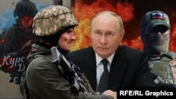 Война в Курской области и Владимир Путин. Коллаж