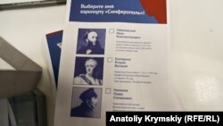 Анкета для выбора имени аэропорту Симферополя. Симферополь, 13 ноября 2018 года